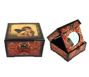 Сувенир Феникс Шкатулка с зеркалом 15*15*11см 24572