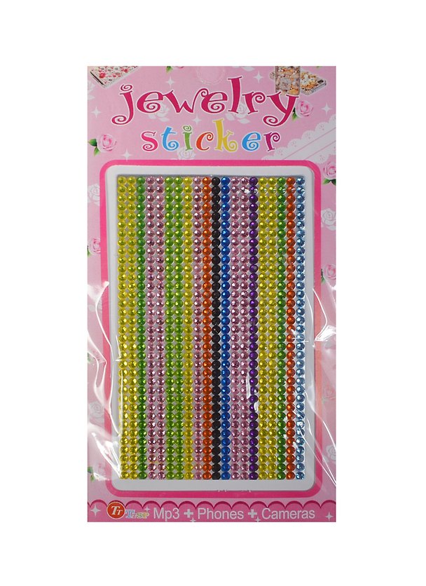 Набор д/творчества Стразы литые д/телефона Jewelry sticker цв. полоски-круг 1461-1/15 2424795 — 1