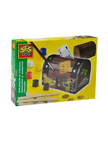 Копилка Пираты (14521) (краски/6цв.+клей+дерев. заготовки+лента+кисть+наклейки) (SES Creative) (5+) (коробка)