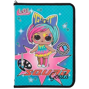 Папка для труда А4 "LOL" молния с трёх сторон, откидн.клапан с креплениями для шк.принадлежностей 258249