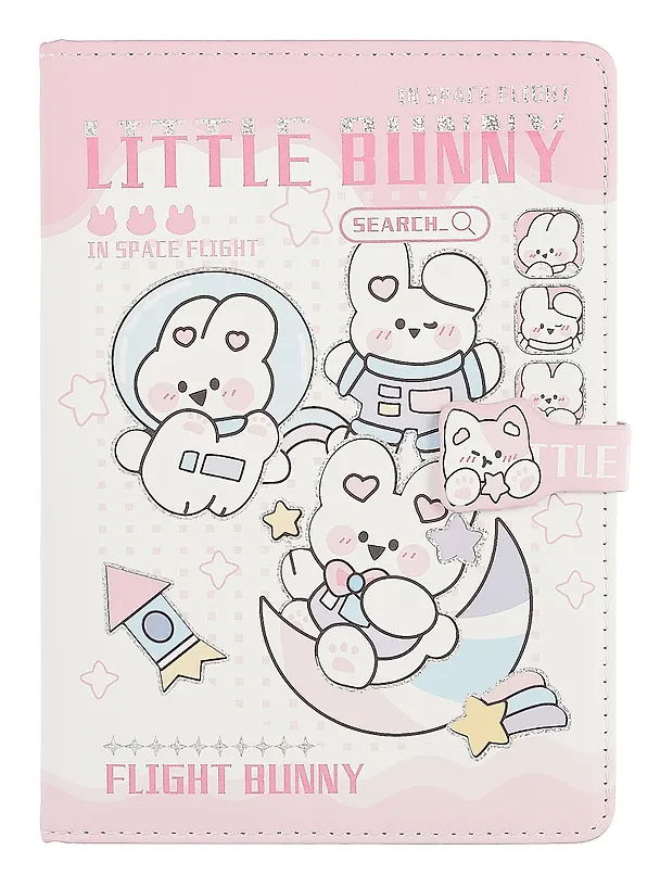Книга для записей А5 "Little Bunny" с магнитной застежкой, ассорти 3025932 — 2
