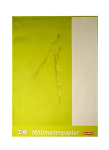 Бумага миллиметровая А3 20л на склейке, 80г/м2, Herlitz