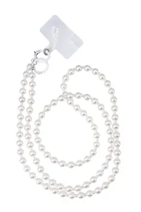 Шнурок-подвеска для телефона с бусинами кросс-боди Жемчуг перламутровый (12-18031-202509-PHST2)