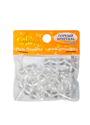 Натур. камни Горный хрусталь (скрепл. бусины) (00009433) (40шт) (7х7мм) (упаковка) 2396854