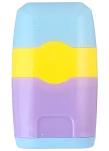 Точилка 2отв. "Sacapuntas" с ластиком, ассорти