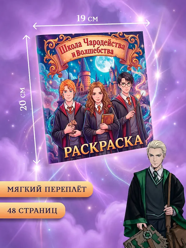 Книга Школа чародейства и волшебства. Раскраска () — 8
