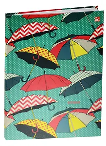 Книга для записей А5 80л "Графика. Разноцветные зонтики" интегр. обл, глянц. лам., Listoff