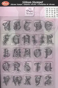 Штамп силиконовый Viva-Silikon-Stempel Алфавит лат.бол. (400304500) (упаковка)