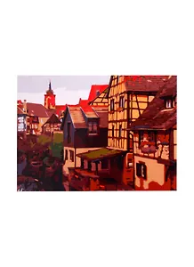 Набор для раскрашивания по номерам ТМ Рыжий Кот Холст с красками по номерам 22х30см Город Кольмар. Франция HS112