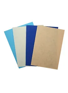 Набор листов фетр (А4) (4 шт) (голубой, белый, синий, персиковый) (упаковка)