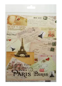 Декупажная карта Письма из Парижа (A4) (Karal252)