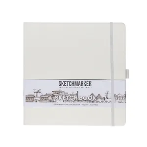 Скетчбук 20*20 80л "Sketchmarker" белый, 140г/м2, слоновая кость, тв.обл.