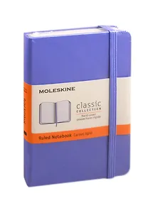 Записная книжка А6 96л лин. "CLASSIC POCKET" тв.обл., голубая гортензия, резинка, Moleskine