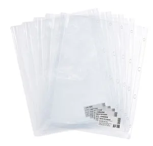 Папка-вкладыш A4 с расширением до 250 листов, 4 отверстия, ПВХ, прозрачный, 140мкм, deVENTE