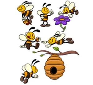Декоративная наклейка Трудолюбивые пчелки (нц155)