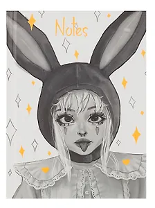 Книга для записей А6 80л кл. "Зайка" 7БЦ, пантонн.печать, мат.лам, офсет