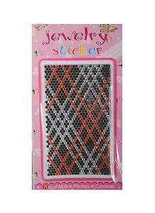 Набор д/творчества Стразы литые для телефона на картонке Jewelry sticker (1461-1/9) (черно-красная клетка)