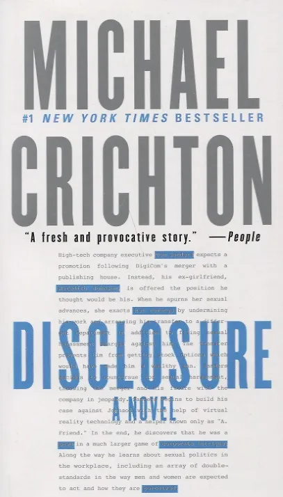 Книга Disclosure (Michael Crichton, Майкл Крайтон) — 1