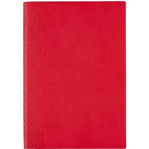 Ежедневник недат. А5 160л "Буйвол" красный, кожзам, мягкий переплет, тонир.блок, ляссе