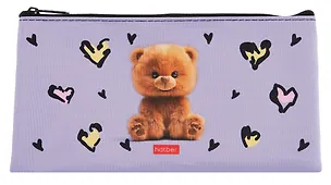 Пенал-косметичка "Пушистый мишка" 20,5*11см, на молнии мягкий 3079961