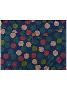 Папка-конверт на кнопке "Лен в горошек"