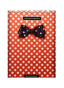 Блокнот А6 40л кл. "Элегантный горох" карт.обл., УФ-лак, гребень, ассорти, ПЗБФ