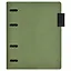 Папка-обложка для тетради со сменными блоками А5+ "ХАРД ОЛИВКОВЫЙ" кожзам., интегр.переплет, 4 кольца, блинт.тиснение, инд.уп. — 3061513 — 1