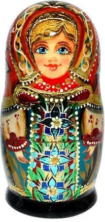 Сувенир, АКМ, Матрешка 3м Цветы h-10см М03-0010-1ВПР 334969