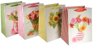 Пакет подарочный бумажный "Весенний букет", А4