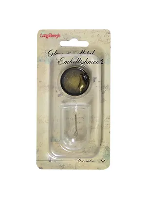 Набор стеклянный мини-колпак с птичкой (SCB24001015) (28х38мм) (ScrapBerry`s) (блистер) 2439935