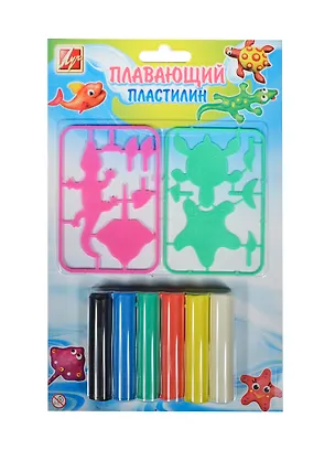 Набор Пластилин плавающий (6цв) с пластмас. деталями (23С 1435-08) (блистер) 2417610