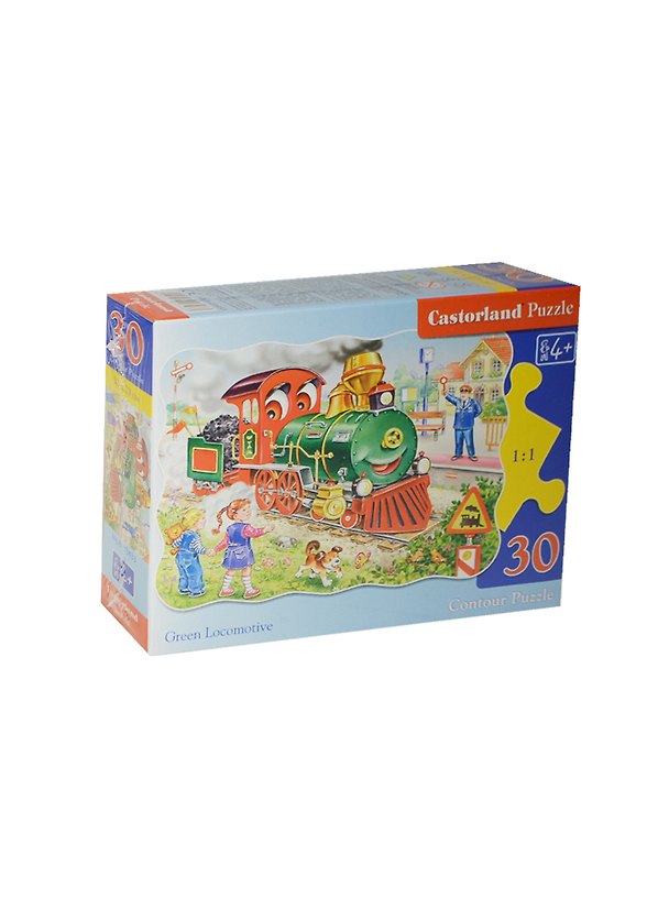 Пазл Castorland 30 MIDI Зеленый локомотив 2448590 — 1