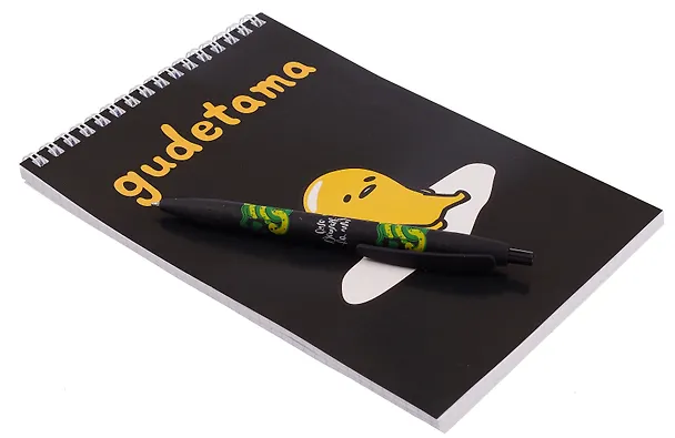Набор канцелярский «Gudetama. Черный» (ручка шариковая автоматическая, блокнот А5 60 листов), в подарочной упаковке, Centrum 2984004 — 6