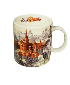 Сувенир. GiftnHome. Кружка-гигант Русь Великая 700мл, костяной фарфор
