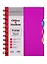 Записная книжка А6 120л кл. "Лиловая" пласт.обл., вырубка, 3цв.пласт.разделителя, инд.уп. — 255707 — 1