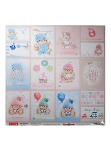 Бумага д/скрапбукинга односторон. Зайка Ми Малыши Мал. 2 рус. (SCB220607308) (30,5х30,5см) (10шт.