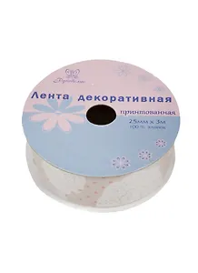 Тесьма с рисунком (PCR-009) (25мм х 3м) (лента декор. принтован.) (Рукоделие) (катушка)