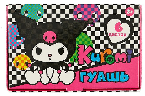 Краски гуашевые 06цв 20мл "Kuromi" к/к., б/к 3047408 — 1