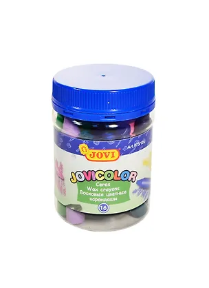 Мелки восковые 16 цветов JOVICOLOR точилка 217696