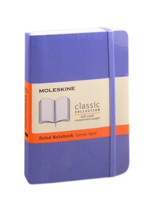 Книга для записей «Classic Pocket. Гортензия синяя», А6, 96 листов, линованный, мягкая обложка, с ляссе, Moleskine 255762 — 1
