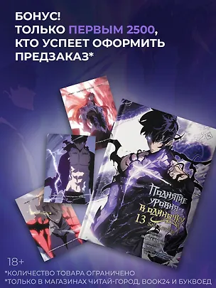 Книга Поднятие уровня в одиночку. Solo Leveling. Том 13 (вебтун) + мерч (Чхугон, DUBU (Redice Studio), h-goon)