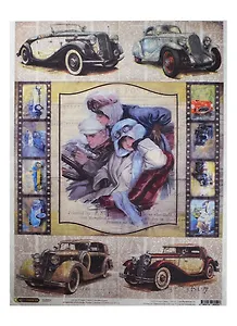 Рисовая бумага для декупажа Craft Premier Автоледи Вояж (CP00528) (А3) (25г/м) (упаковка) (Астра Севен)