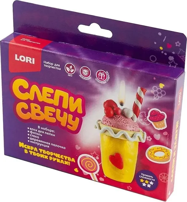 Набор для творчества LORI. Слепи свечу "Коктейль" 3112834 — 2