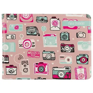 Обложка для студенческого Фотоаппарат на розовом фоне