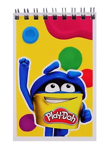 Блокнот А7 40л кл. "Play Doh" даблспираль, полн.УФ-лак