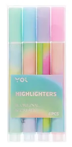 Текстовыделители 4 цвета, "Rainbow", в ассортименте, Yoi