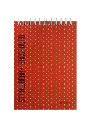 Блокнот А6 80л кл. "Орнамент. Клубничный цвет" 7БЦ, глянц.ламинация, евроспираль, Listoff 238572