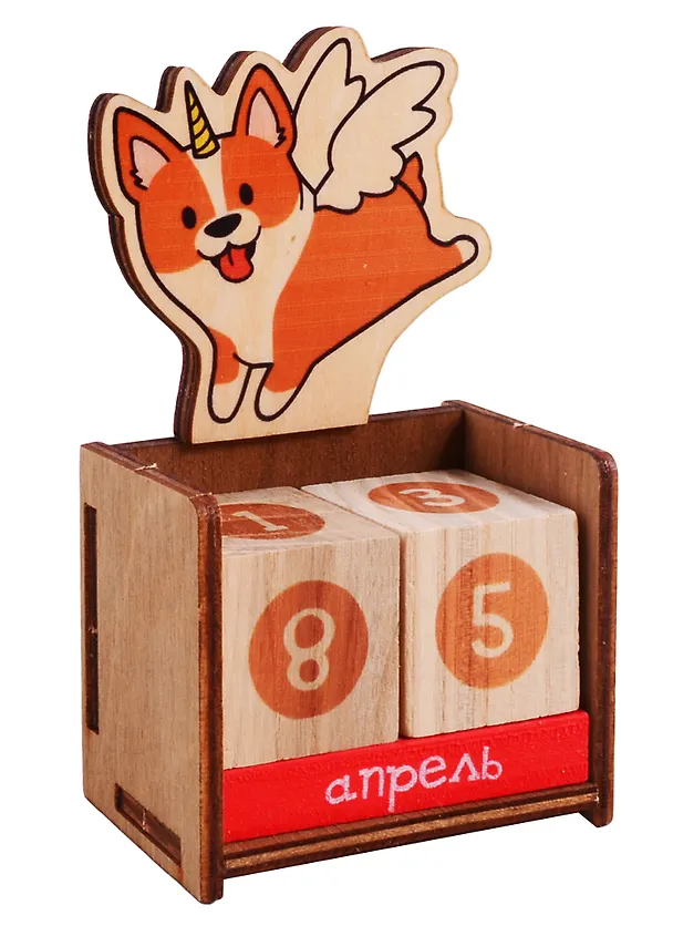 Календарь вечный Корги-единорог (6,3х11х3,5)  (ВК2020-15) 2787969 — 1