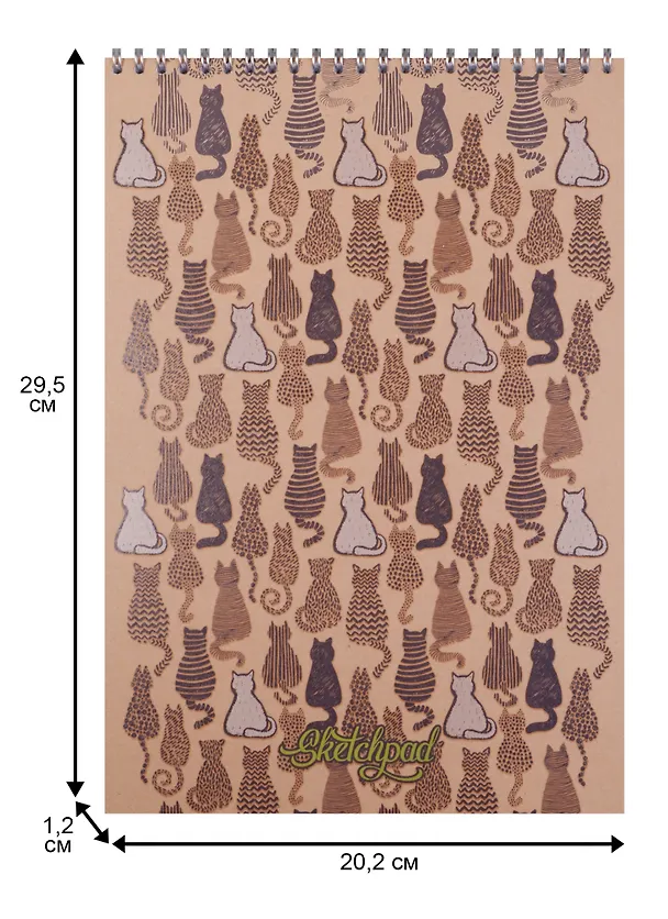 Скетчбук A4 40 листов "Котики" нелинованный 244123 — 3