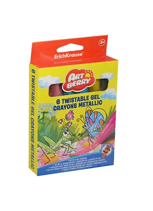 Мелки гелевые 06цв металлик, к/к, Art Berry 235204